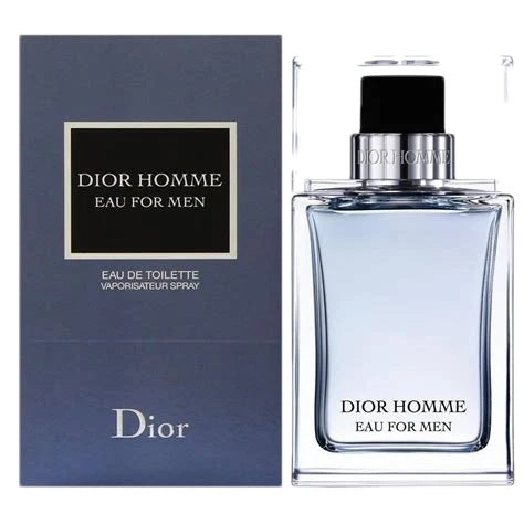 Dior Homme Eau for Men by Christian Dior – Eau de Toilette Spray, 3.4 oz / 100 ml — bottle shown with its retail box