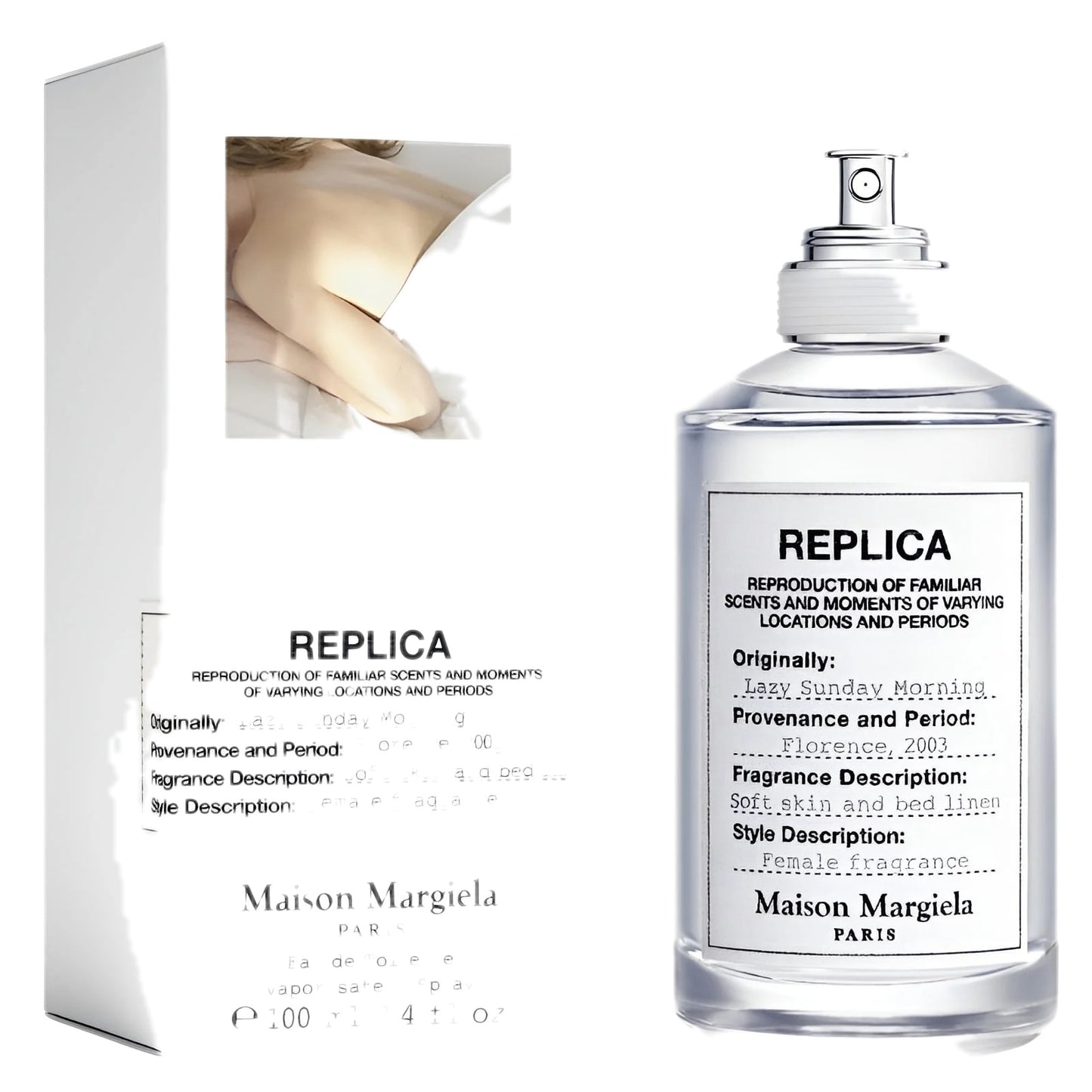 Maison Margiela Replica Lazy Sunday Morning Eau De Toilette Spray – Unisex Fragrance, 3.4 oz / 100 ml — bottle