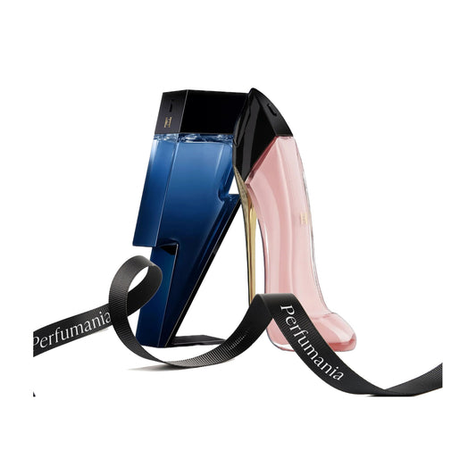 Carolina Herrera Bad Boy Cobalt and Good Girl Blush bundle – authentic designer fragrance bottles