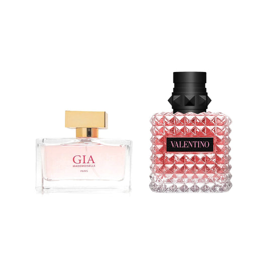 Mademoiselle by Gia Lucca and Donna Born in Roma by Valentino bundle – authentic designer fragrance bottles