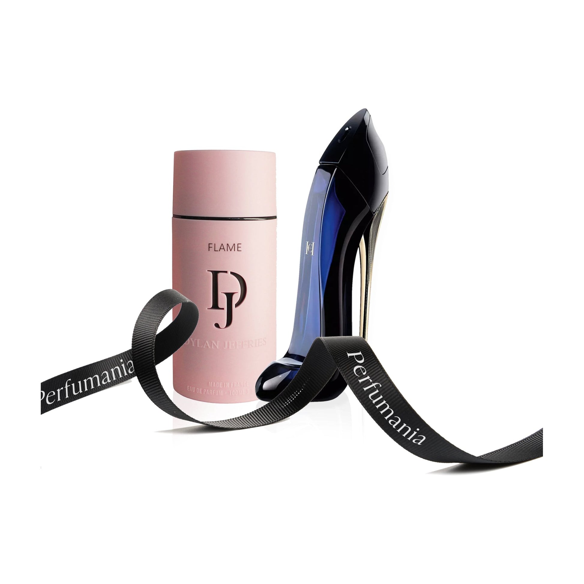 Flame by Dylan Jeffries and Good Girl by Carolina Herrera bundle – authentic designer fragrance bottles