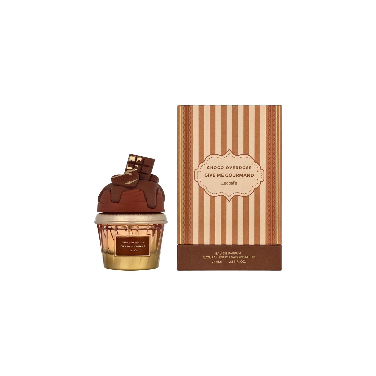 Lattafa Give Me Gourmand Choco Overdose Perfume – authentic designer fragrance bottle