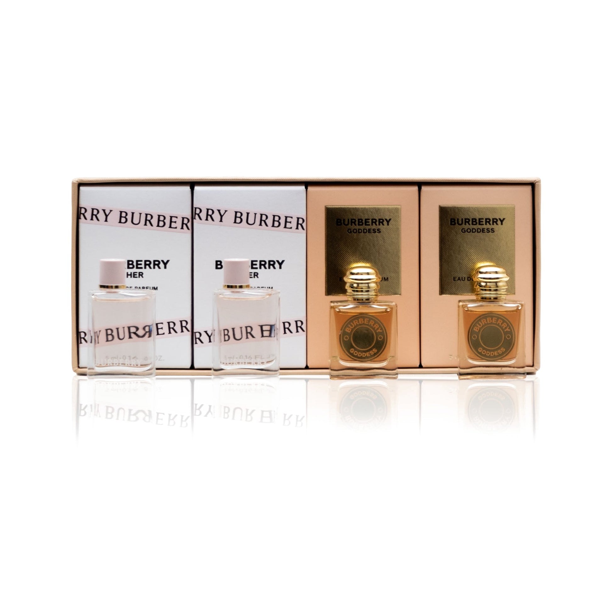 Burberry Her and Goddess 4-Piece Mini Gift Set – authentic designer fragrance bottles