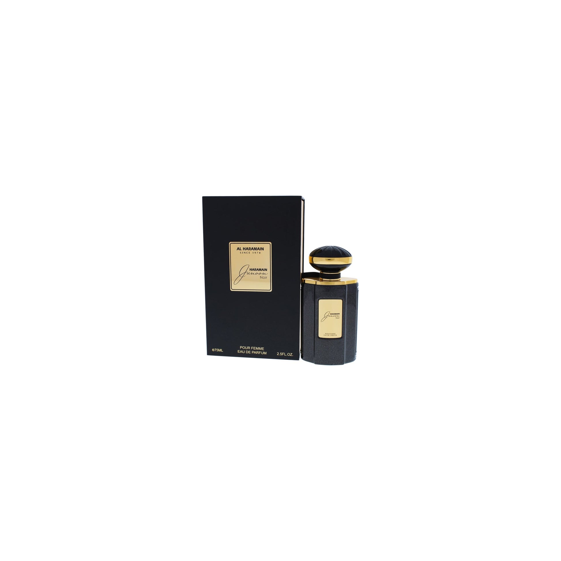 Al Haramain Junoon Noir Perfume – authentic designer fragrance bottle
