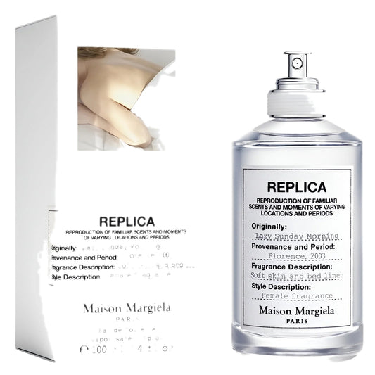 Maison Margiela Replica Lazy Sunday Morning Eau De Toilette Spray – Unisex Fragrance, 3.4 oz / 100 ml — bottle
